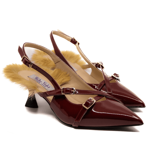 Slingback in vernice Walter Violet rosse